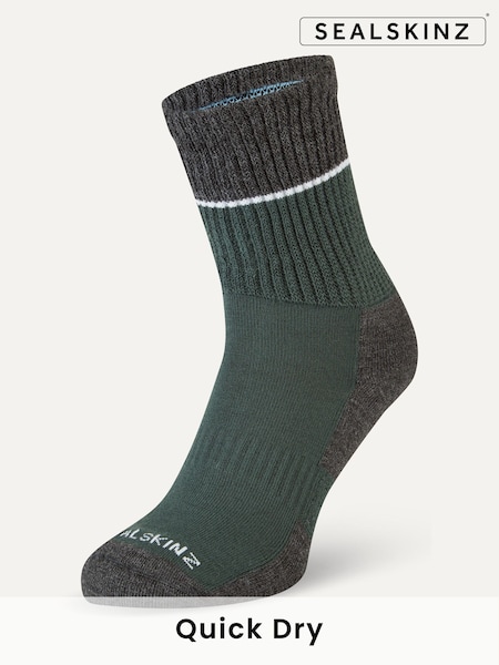 ירוק - Sealskinz Thurton Non-waterproof Quickdry Mid Length Socks (Q85069) | ‏75‏₪