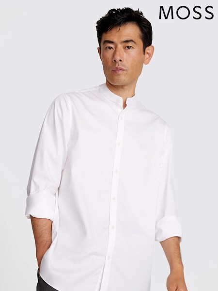 MOSS Off White Fine Twill 100% Cotton Shirt (Q85380) | €57