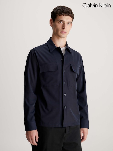 Calvin Klein Blue Soft Twill Overshirt (Q85542) | 442 zł