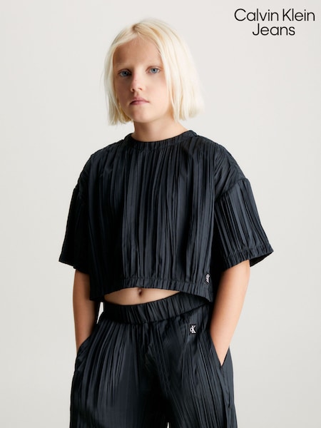 Calvin Klein Jeans Black Festive Plisse Top (Q85588) | €30