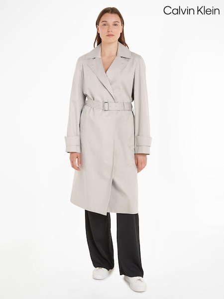 Calvin Klein Grey Essential Trench Coat (Q85620) | €121