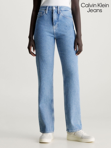Calvin Klein Jeans Blue High Rise Straight Jeans (Q85654) | €47