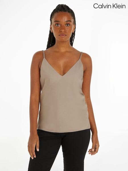 Calvin Klein Grey Recycled Cami Top (Q85688) | €53