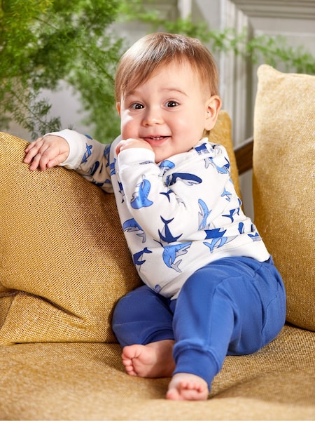 JoJo Maman Bébé 2-Piece Shark Sweatshirt & Joggers Set (Q85716) | R$ 290