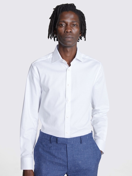 MOSS White Dobby Stretch Shirt (Q85784) | €53