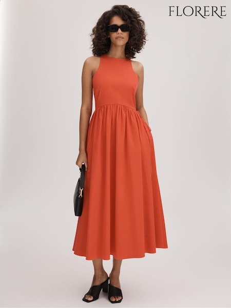 Florere Side Tie Midi Dress (Q85813) | €283