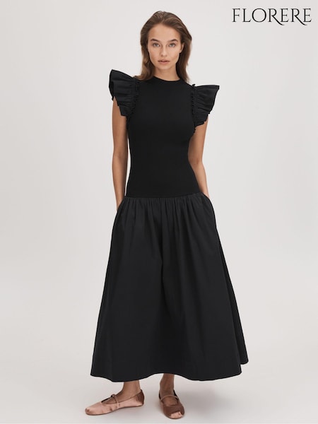 Florere Ruffle Sleeve Midi Dress (Q85815) | €84