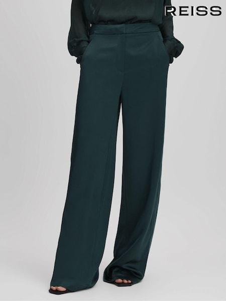 Reiss Lula Satin Wide Leg Trousers (Q85818) | ‏1,225‏₪