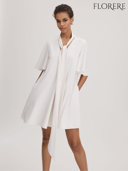 Florere Tie Neck Mini Dress (Q85827) | 732 QAR