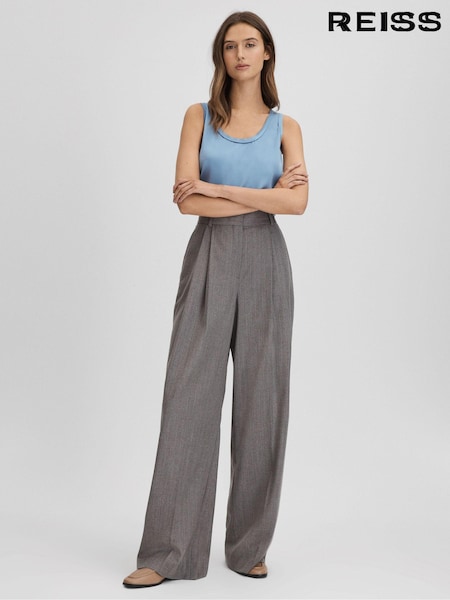 Reiss Blue Riley Silk Front Vest (Q85850) | €125