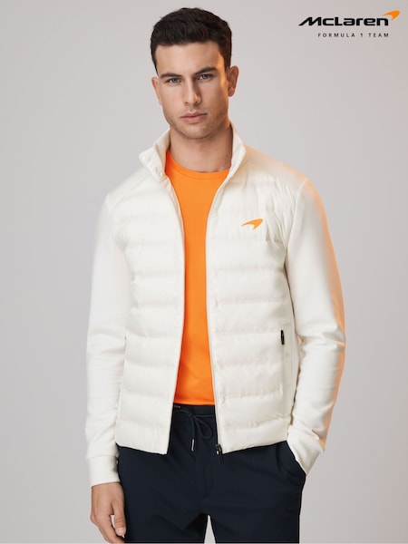 Reiss x McLaren F1 Team White McLaren F1 Hybrid Quilt and Jersey Jacket (Q85851) | 1,455 QAR