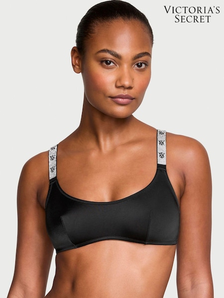 Victoria's Secret Black Monogram Shine Strap Bralette (Q85888) | €33
