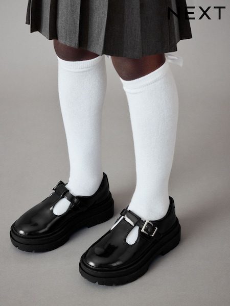 Black T-Bar Chunky School Shoes (Q86068) | €29 - €37