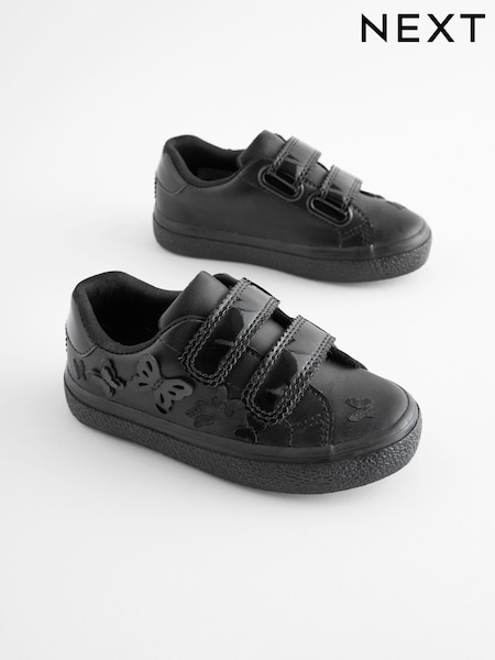 Black 2V Butterfly School Trainers (Q86071) | €30 - €39