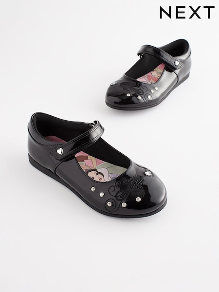 Black Patent Disney Princess Mary Jane School Shoes (Q86136) | 148 QAR - 178 QAR
