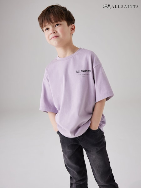 Violet - Tricou smALLSAINTS Larg Underground Crew 100% bumbac (Q86172) | 114 LEI - 135 LEI