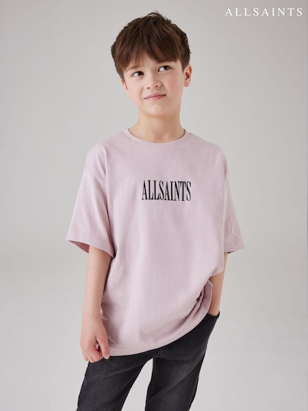 Roz pal/Bestii - Tricou SmALLSAINTS pentru băieți, supradimensionat, cu grafică și guler rotund (Q86182) | 78 LEI - 93 LEI