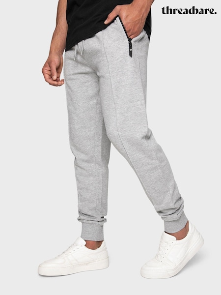 Gri - Pantaloni de trening Threadbare cu manșete (Q86492) | 100 LEI