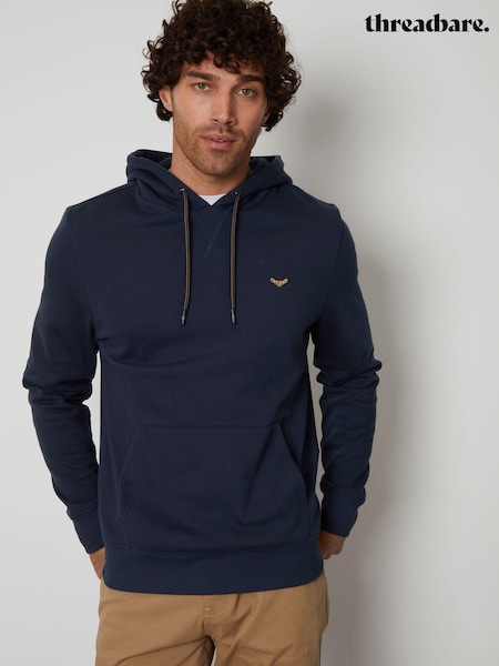 Threadbare Navy Blue Pullover Hoodie (Q86512) | R$ 255