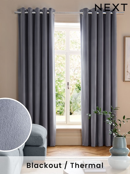 Blue Dusk Matte Velvet Blackout/Thermal Curtains (Q86693) | €55 - €149