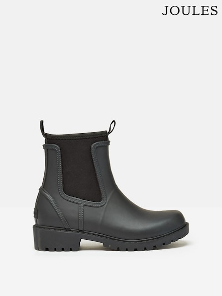 Joules Oakfield Black Short Neoprene-Lined Ankle Wellies (Q86979) | R$ 590