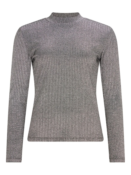 Mint Velvet Grey Metallic Top (Q87017) | €24