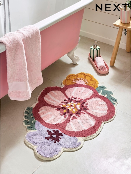 100% Cotton Floral Shaped Bath Mat (Q87168) | 27 €