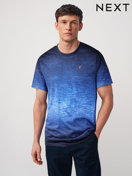 Navy Blue 100% Cotton Dip Dye T-Shirt (Q87221) | €21