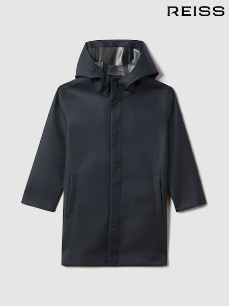 Reiss Navy Eero 13-14 yrs Water Repellent Hooded Coat (Q87378) | AED677