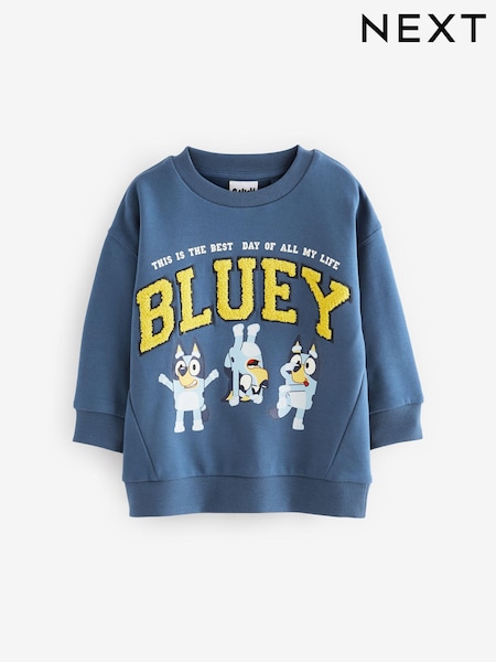 أزرق - Bluey 100% Cotton Crew Neck Sweatshirt (6mths-8yrs) (Q87566) | ‏56 د.إ.‏ - ‏ 63‏ د.إ.