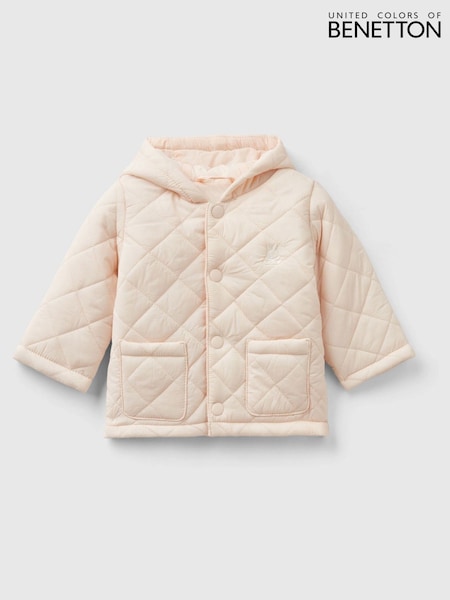 Benetton Girls Pink 100% Cotton Quilted Coat (Q87713) | ‏87 د.إ.‏
