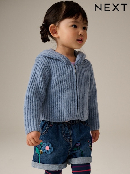 Blauw - Hooded Cardigan (3mths-7yrs) (Q87899) | € 12 - € 15