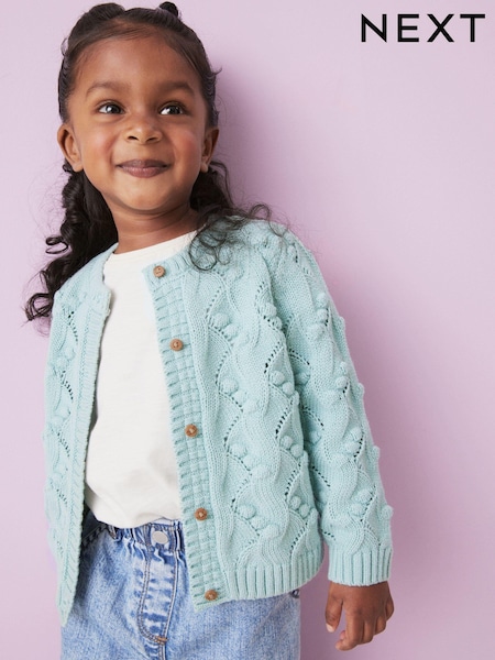 Blue Bobble Stitched Cardigan (3mths-7yrs) (Q87901) | OMR1 - OMR2
