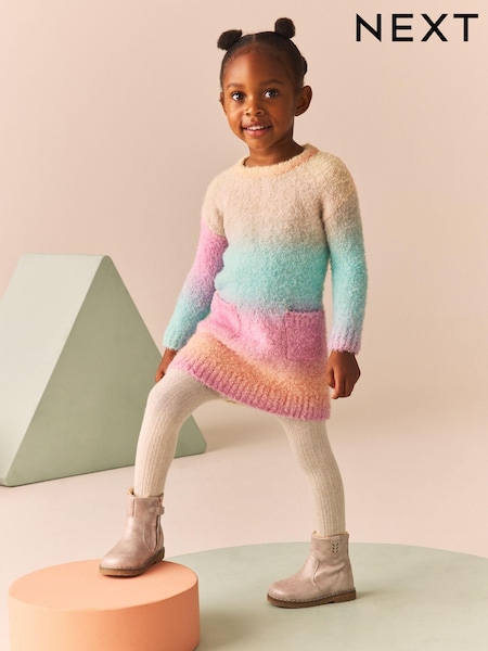 Rainbow Boucle Jumper Dress (3mths-7yrs) (Q87923) | AED60 - AED74