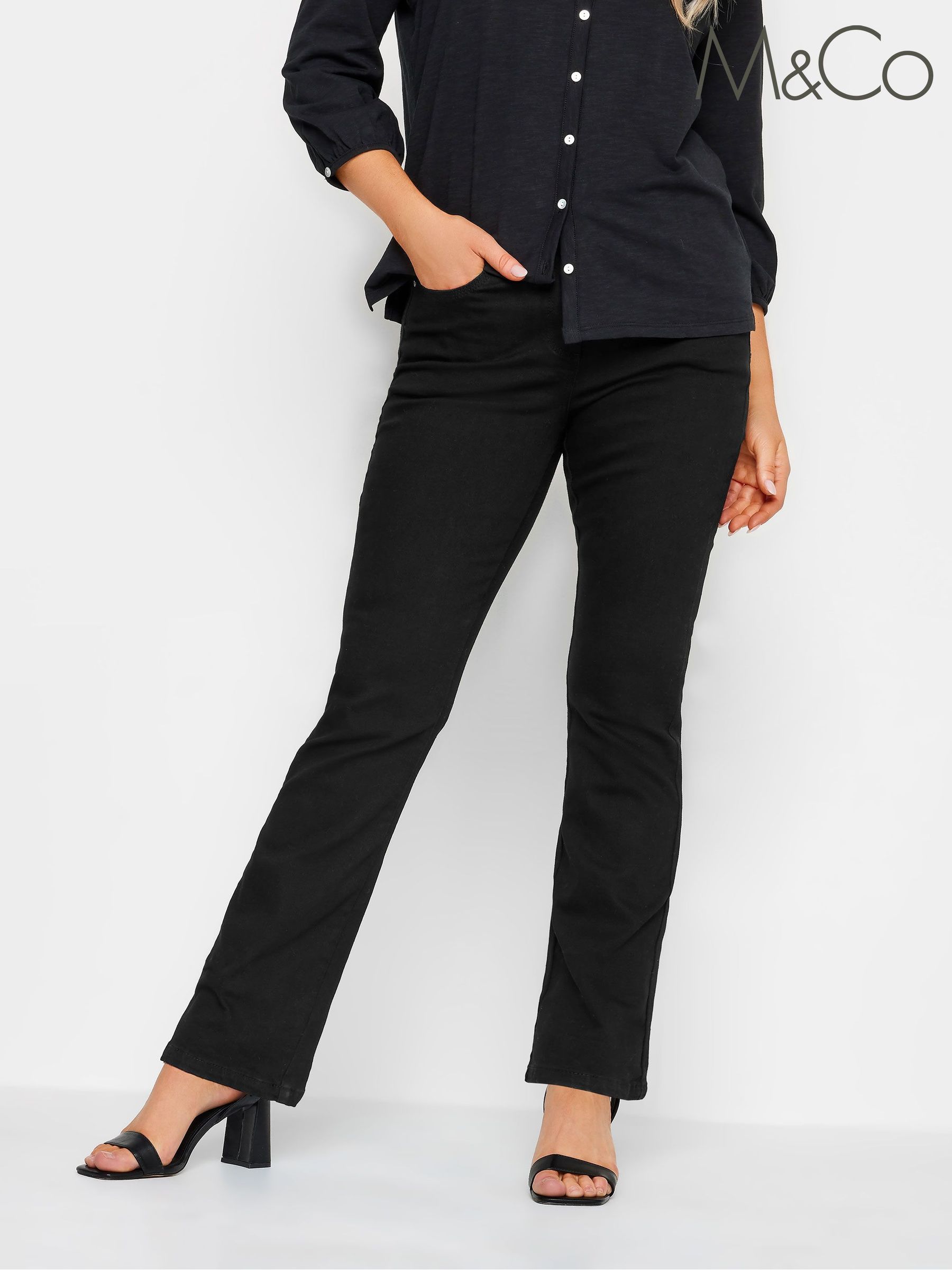 Women's M\u0026Co Shape Enhancer Bootcut High Waisted Jeans | Next Singapore