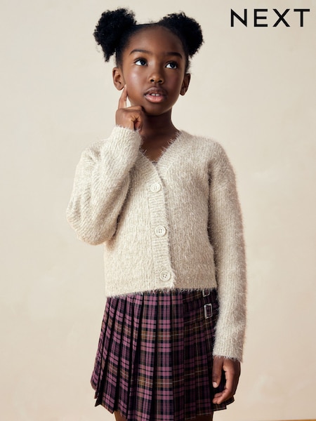 zlata (barva); zlato - Sparkle Boxy Cardigan (3-16yrs) (Q87994) | € 16 - € 21