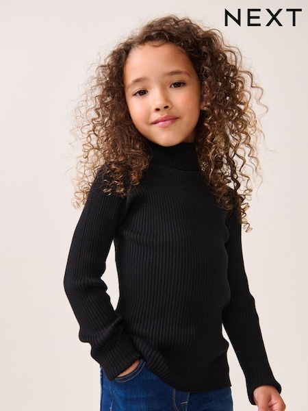 Black Roll Neck Jumper (3-16yrs) (Q87997) | AED42 - AED60
