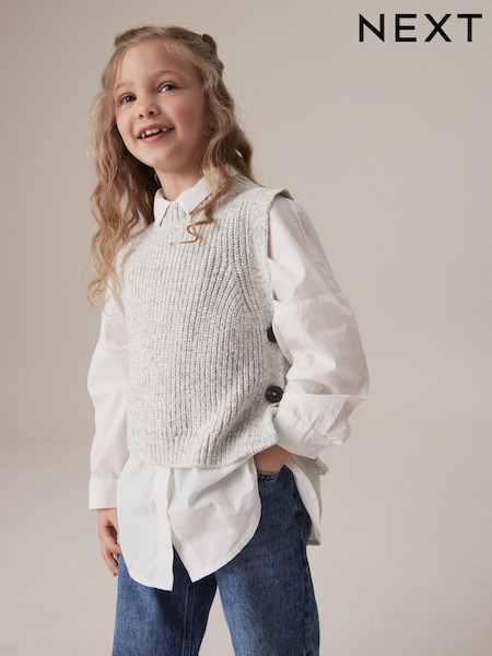 Grey Knitted Tank Top (3-16yrs) (Q87999) | AED71 - AED88