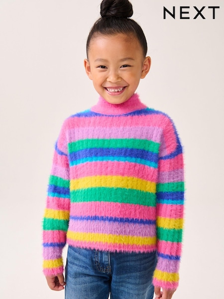 Regenbogenfarben - Fluffy Jumper (3-16yrs) (Q88005) | 4 € - 6 €