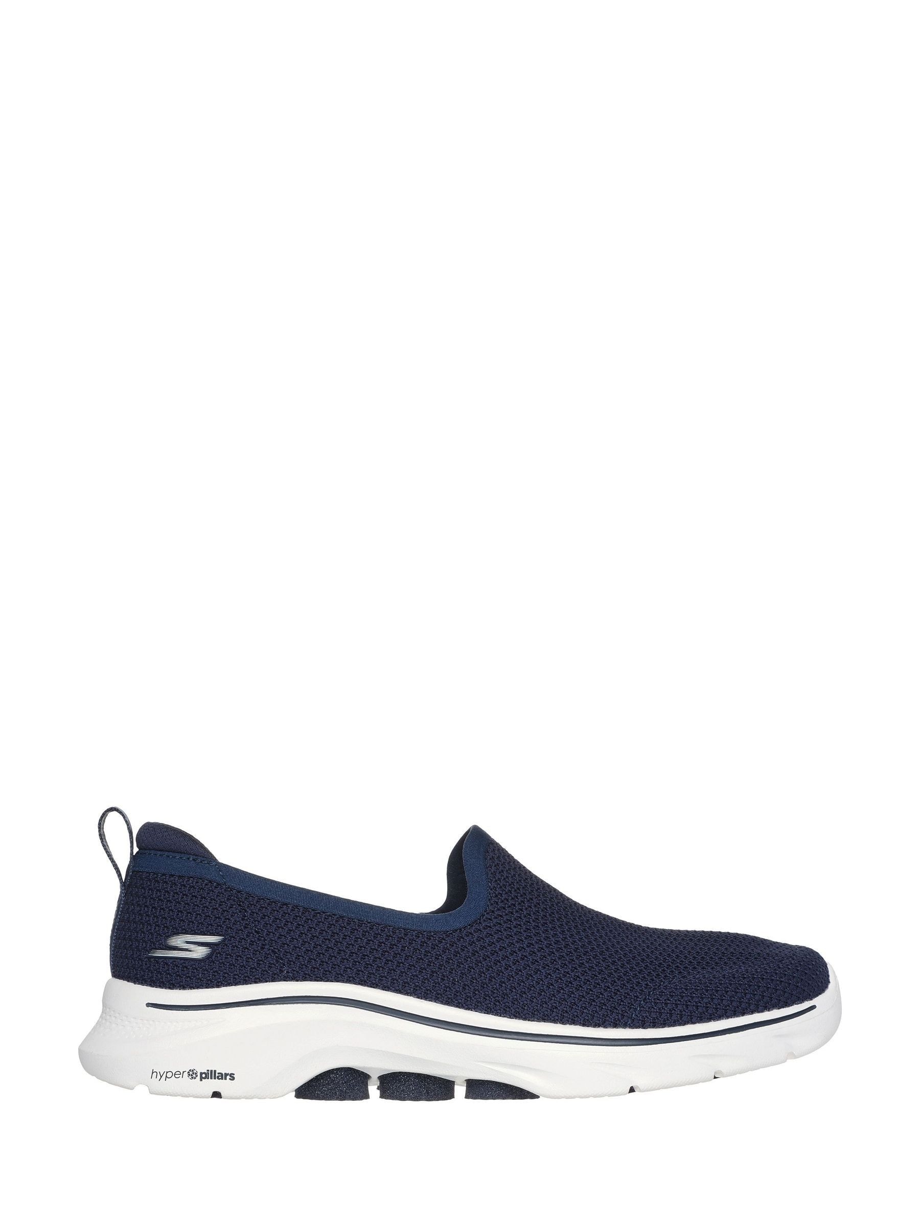 Womens navy skechers best sale