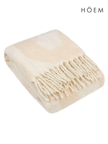 HÖEM Cream Meta Jacquard Tasselled Throw (Q88033) | R$ 335