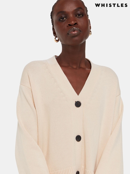 Whistles Button Front Nina 100% Cotton Cardigan (Q88060) | € 79