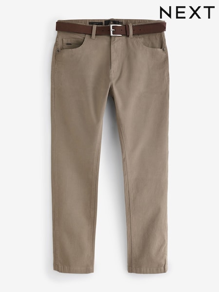 Stone Slim Fit Smart Belted Printed Stretch Chinos (Q88072) | R$ 305