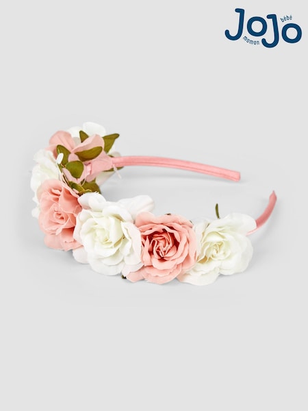 JoJo Maman Bébé Dusky Pink Floral Headband (Q88291) | 601 UAH