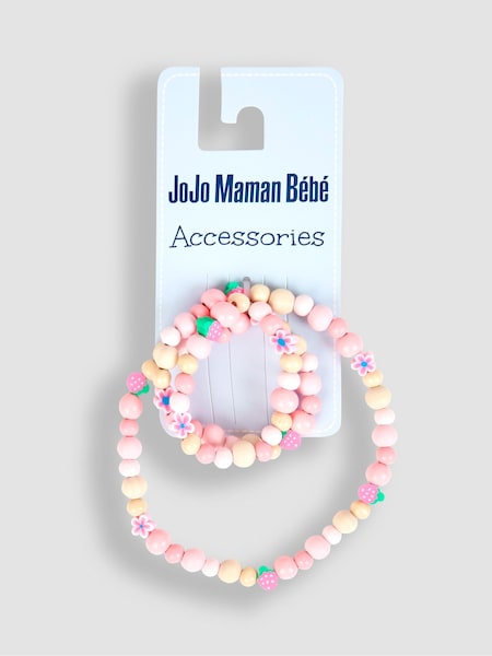 JoJo Maman Bébé Pink Strawberry Toddler Necklace Set (Q88306) | 32 QAR