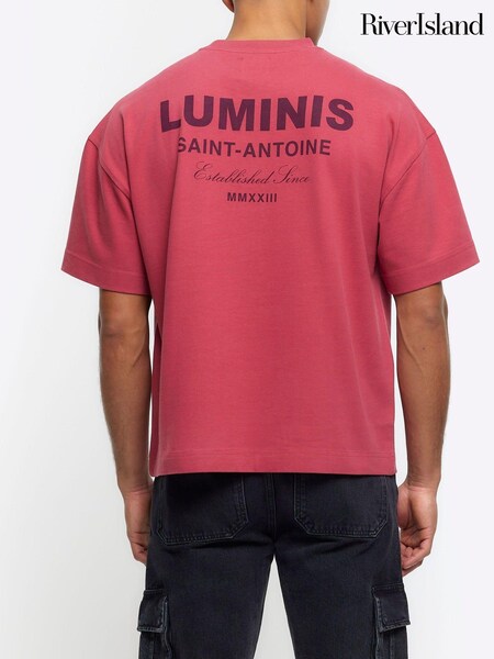 River Island Pink Regular Fit Luminis T-Shirt (Q88359) | €8