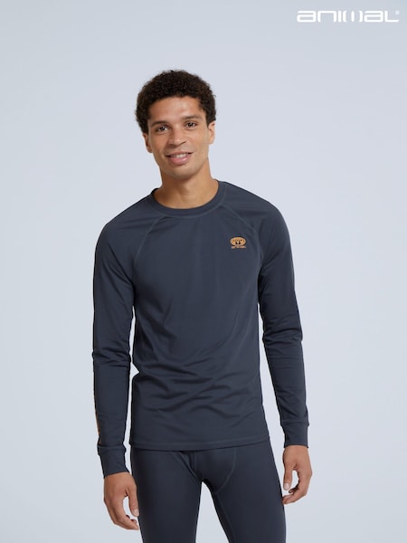 Animal Grey Mens Off Piste Recycled Thermal Top (Q88549) | €18