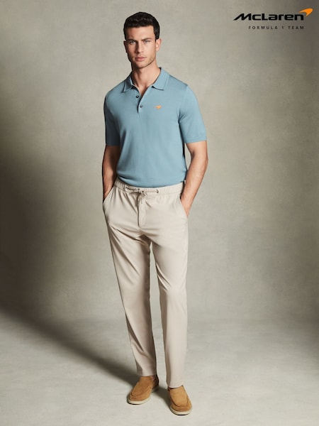 Reiss x McLaren F1 Team Stone McLaren F1 Slim Fit Technical Drawstring Trousers (Q88573) | €140