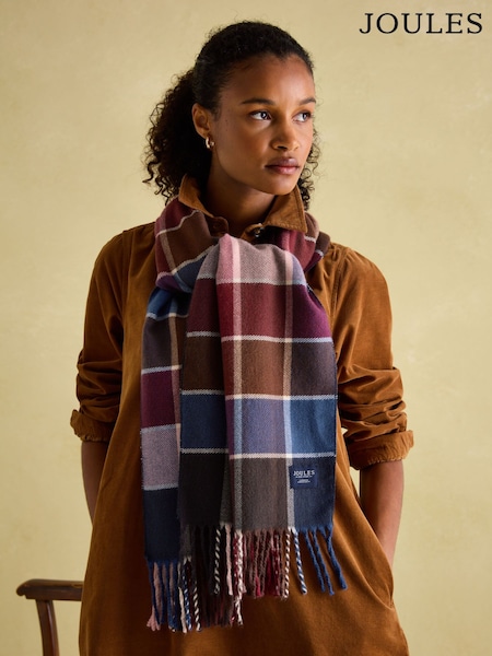 Joules Langtree Berry & Navy Scarf (Q88604) | €13.50