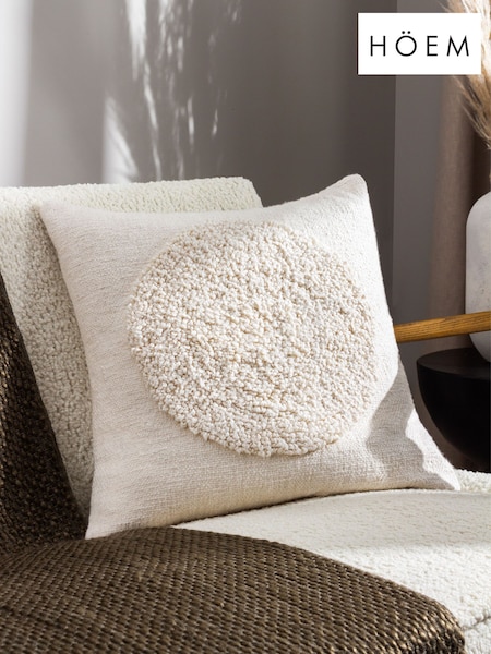 HÖEM Cream Almo Woven Polyester Filled 100% Cotton Cushion (Q88610) | €32